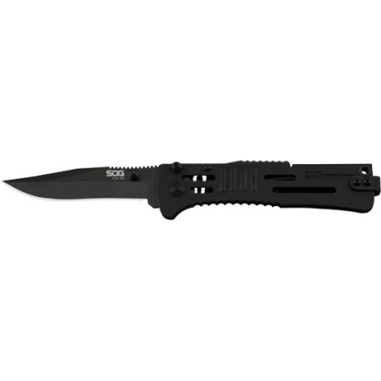 Sog Knife Slim Jim Black Tini - Black Clip Point 3.18" Blade