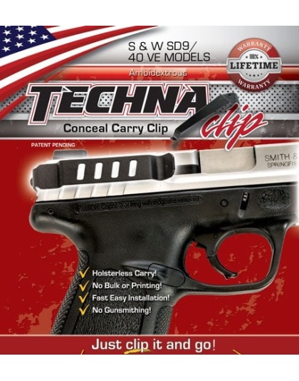 Techna Clip Handgun Retention - Clip S&w Sdve 9-40 Rh-lh
