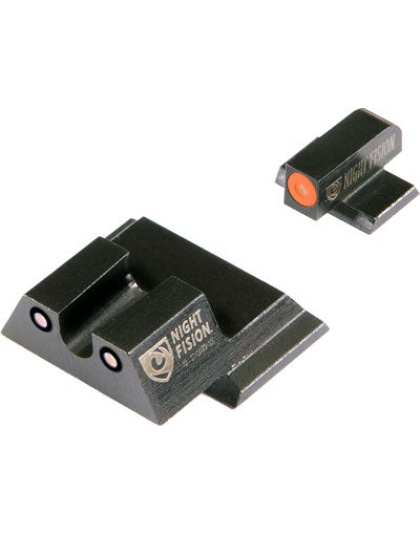 Night Fision Tritium Orangedot - "u" Rear S&w M&p Shield Set