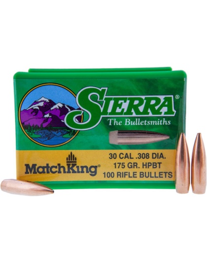 Sierra Bullets .30 Cal .308 - 175gr Hp-bt Match 100ct