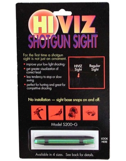 Hiviz Shotgun Front Sight - Magnetic Rib .171-.265" Green