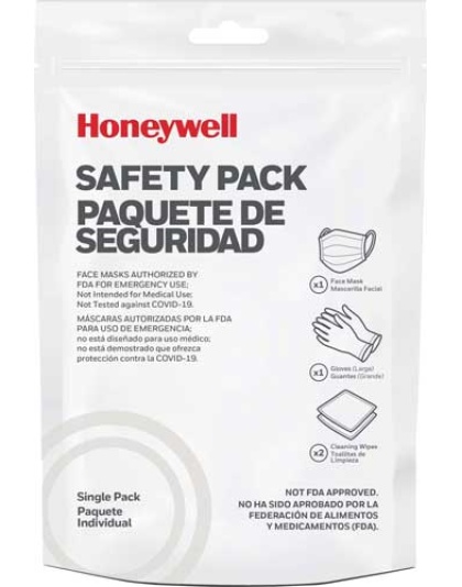 Honeywell Safety Pack 12-pack - 1-face Mask 1-gloves 2-wipes