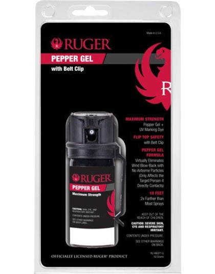 Sabre Ruger Red Pepper Gel - Flip Top W-belt Clip 1.8 Oz