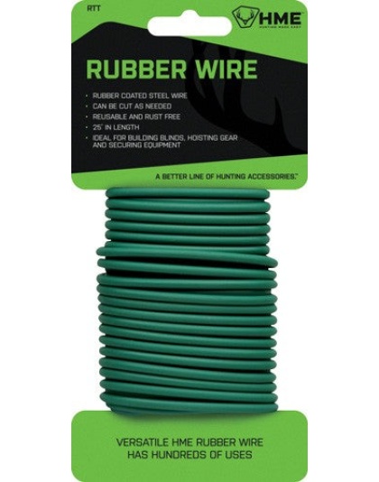 Hme Rubber Wire 25' Green -