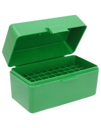 Mtm Ammo Box Small Rifle - 50-rounds Flip Top Style Green