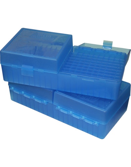 Mtm Ammo Box Small Rifle - 200-rounds Flip Top Style Blue