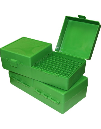 Mtm Ammo Box Small Rifle - 200-rounds Flip Top Style Grn