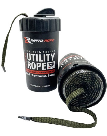 Rapid Rope Canister Od Green - 120+ Feet Utility Rope W-cuttr