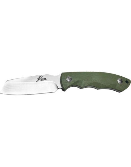 Abkt Roper Razor 3" Fixed Blde - Green G10 Handle W-sheath