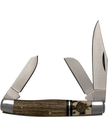 Abkt Roper Series Laredo Stag - Stockman 3-blade Wood Handles