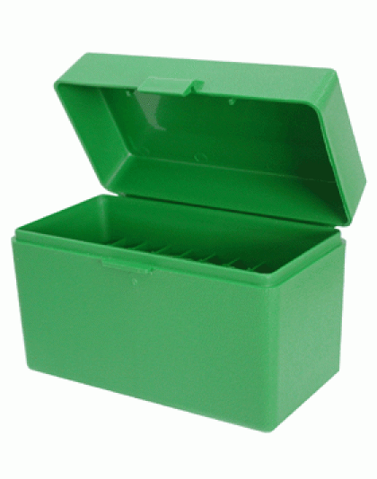 Mtm Ammo Box Medium Rifle - 50-rounds Flip Top Style Green