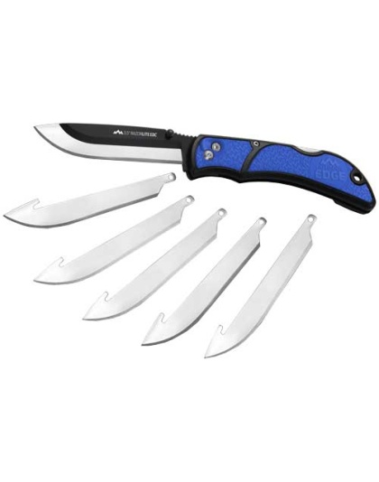 Outdoor Edge 3.5" Razor Lite - Edc Folder Blue W-6 Blades