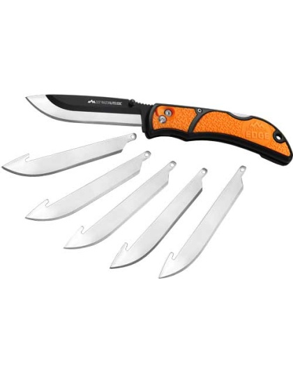 Outdoor Edge 3.5" Razor Lite - Edc Folder Orange W-6 Blades