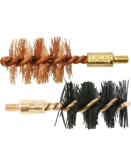 Otis Bore Brush .12 Ga 2-pack - 1-nylon 1-bronze 8-32mm Thread