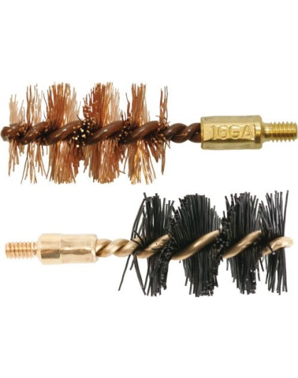 Otis Bore Brush .16 Ga 2-pack - 1-nylon 1-bronze 8-32mm Thread
