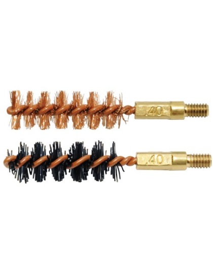 Otis Bore Brush .40 Cal 2-pk - 1-nylon 1-bronze 8-32 Thread