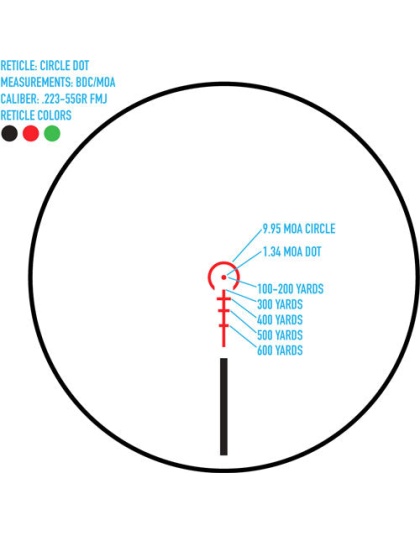 Firefield Rapidstrike 1-6x24 - Riflescope Circle Dot Red-grn