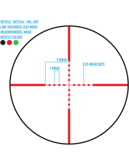 Firefield Tactical 3-12x40ao - Riflescope Mil-dot Reticle