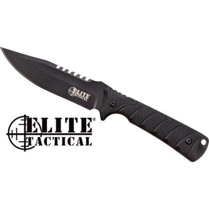 Mc Elite Tactical Backdraft - 5" Clip Pnt Fixed Black-black