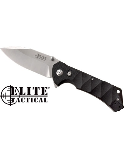 Mc Elite Tactical Parallax - 3.5" Drop Pnt Folder Ss-black