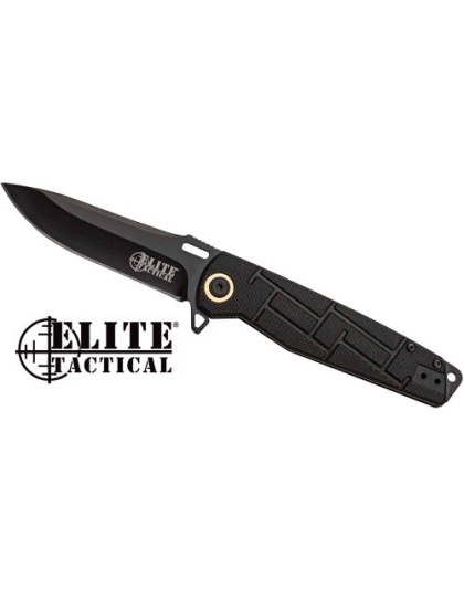 Mc Elite Tactical Readiness - 3.5" Drop Point Fldr Blk-blk