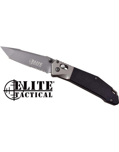 Mc Elite Tactical Savior 3.5" - Tanto Plain Edge Fldr Black-ss