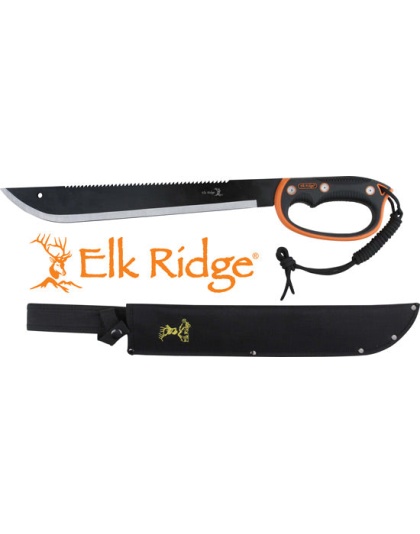Mc Elk Ridge Machete 21.5" - Blade W-sheath D-handle Blk-ss