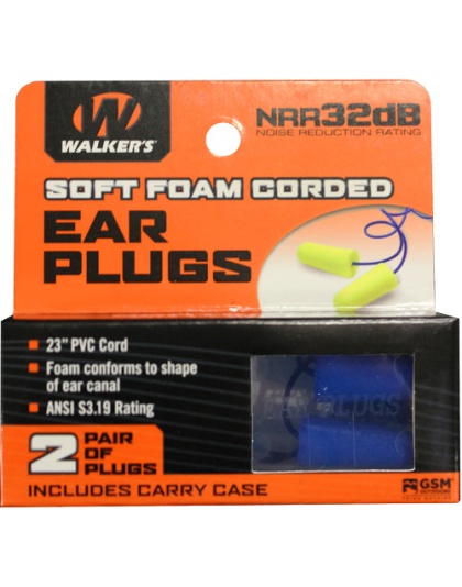 Walkers Ear Plugs Pvc Corded - Foam 32db Yellow-blue 2pair
