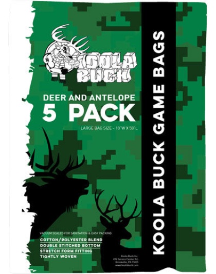 Koola Buck Economy Deer - Quarter Game Bags 5-pack