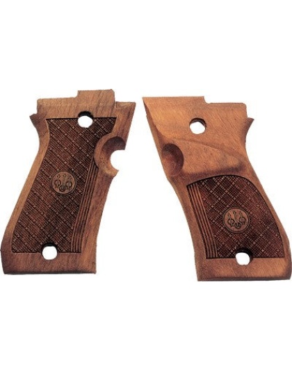 Beretta 87 Target Grips Wood - Right Handed Walnut Checkered