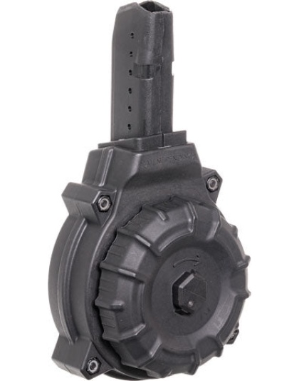 Pro Mag Magazine Ar-15 9mm - 50-round Drum Glock Style Blk