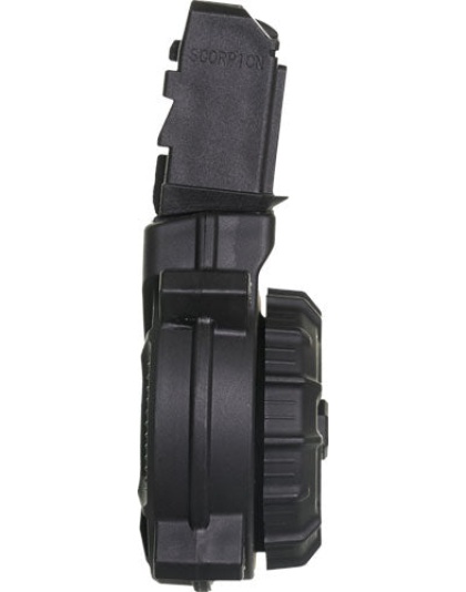 Pro Mag Magazine Cz Scorpion - 9mm 50-round Drum Black Poly