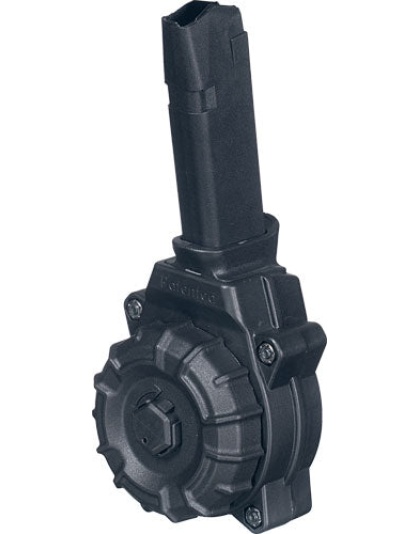 Pro Mag Magazine Glock 48-43x - 9mm 30-round Drum Black Poly