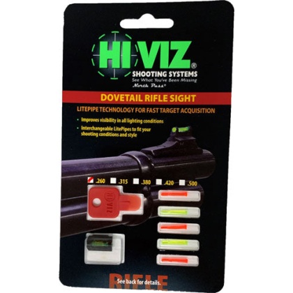Hiviz Rifle Front Sight For - 3-8" Dovetail .260"