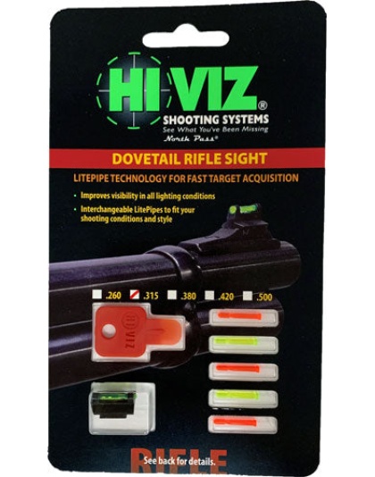 Hiviz Rifle Front Sight For - 3-8" Dovetail .315"