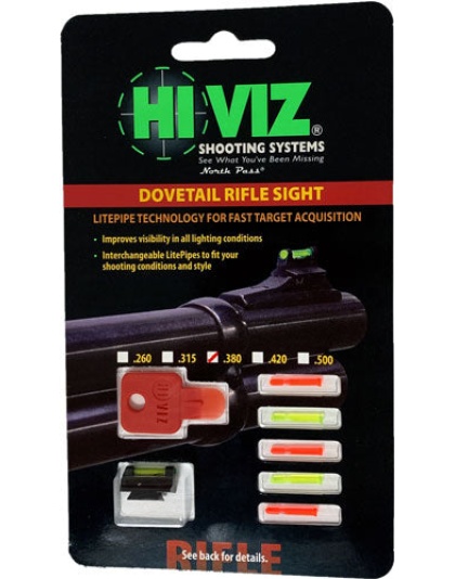 Hiviz Rifle Front Sight For - 3-8" Dovetail .380"