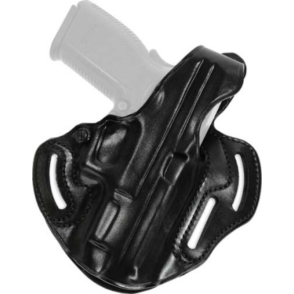 Galco Cop 3 Slot Belt Holster - Rh Leather 1911 5" Black