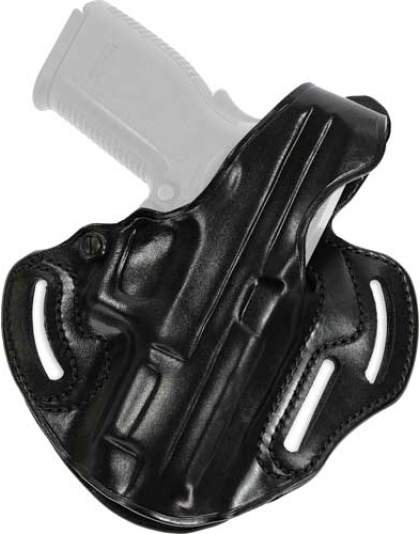 Galco Cop 3 Slot Belt Holster - Rh Leather Glock 262733 Blk