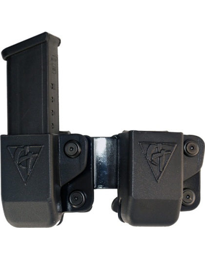 Comp-tac Twin Mag Pouch Belt - Clip Lsc #4 Glock 9-40 Black