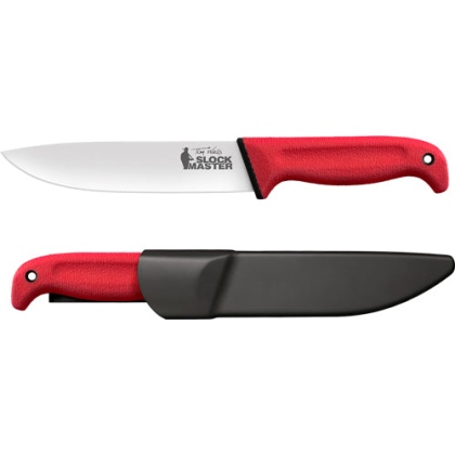 Cold Steel Slock Master 6.75" - Plain Edge Blade Red Tim Wells