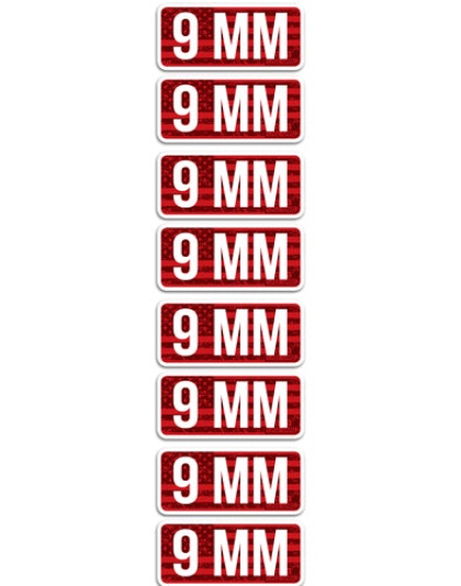 Mtm Ammo Caliber Labels 9mm - 8-pack