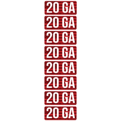 Mtm Ammo Caliber Labels 20ga - 8-pack