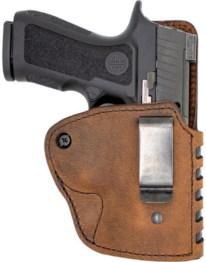 Versacarry Cmpnd Holster Iwb - Kydex Lthr Rh Comp-ful Sz1 Brn