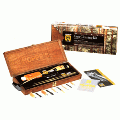 Hoppes Deluxe Gun Cleaning Kit - W-wood Storage Case