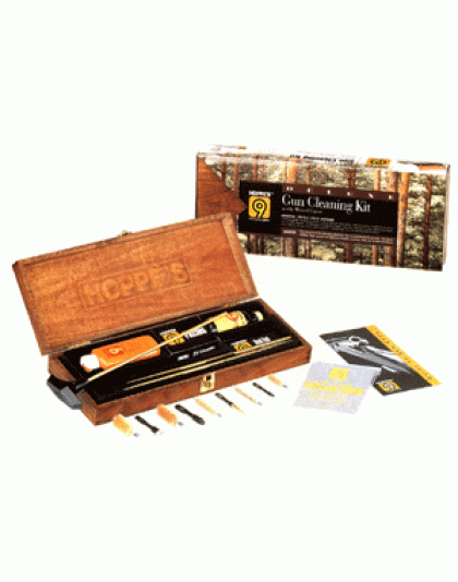 Hoppes Deluxe Gun Cleaning Kit - W-wood Storage Case