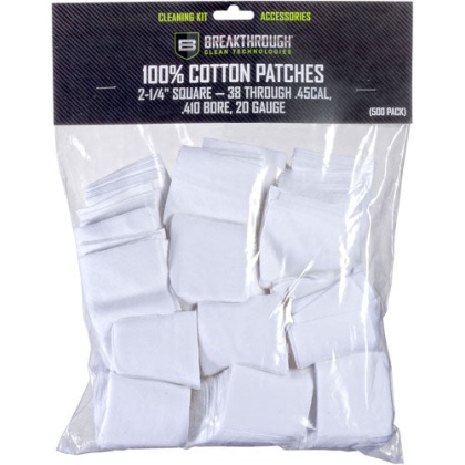 Breakthrough Cleaning Patches - 2 1-4" Square .38-.45 50 Pack