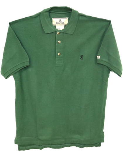 Bg Jr. Short Sleeve Buck Mark - Polo Jr. Small Forest Green<