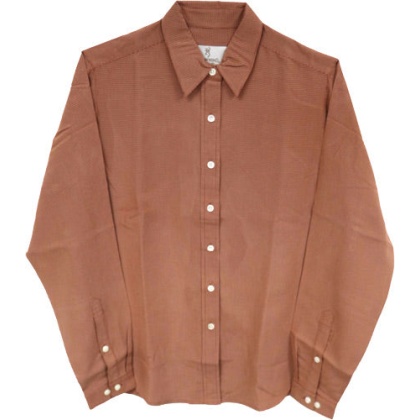 Bg Women's Lg Sleeve Microfibr - Shirt Medium Terra Cotta<