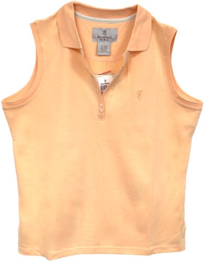 Bg Women's Sleeveless Polo - X-large Peach<