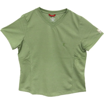 Bg Women's Ss V-neck Perfrmnce - T-shirt Xx-large Leaf Green<
